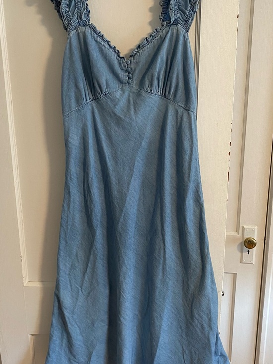 GAP Other - GAP Light Blue Slip Dress with Ruched Straps